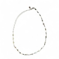 Loutade Women Silver Anklet Sunshine Cuban Beaded Sterling New RRP £24