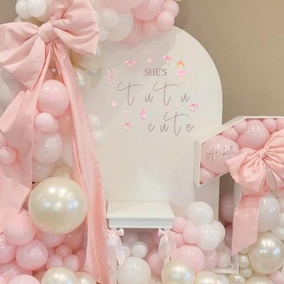 She's Tu Tu Cute Decal Ballet Theme 2nd Birthday Party Decoration Pink
