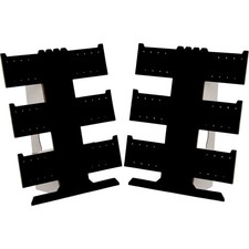 2 BLK Earrings Bracelets Necklace T Bar Jewelry Display