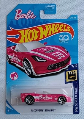 2017 HOT WHEELS *'14 CORVETTE STINGRAY* *HW SCREEN TIME* *BARBIE PINK* *50TH*