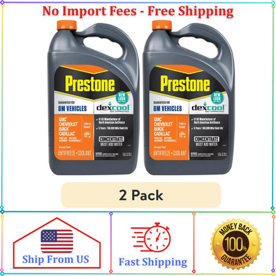 (2 PACK) Prestone Dex-Cool Anitfreeze/Coolant Concentrate, 1gal, Free Shipping