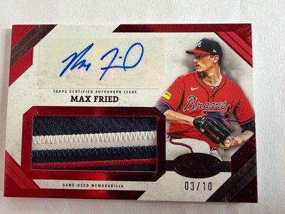 2025 Topps Tier One Max Fried Jumbo Relic Auto Color Match /10    