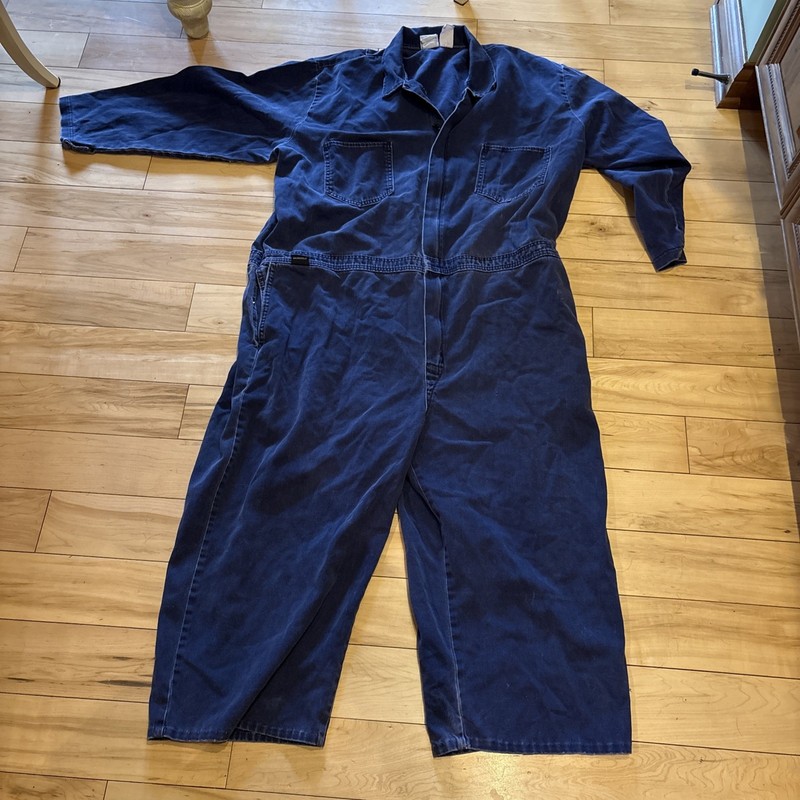 Indura StratCo Men Long Sleeve Coveralls 4xl Tall. Navy. Flame Retardant