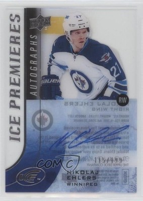 2015 Upper Deck Ice Premieres 115/199 Nikolaj Ehlers #IPA-NE Rookie Auto RC 0o5t