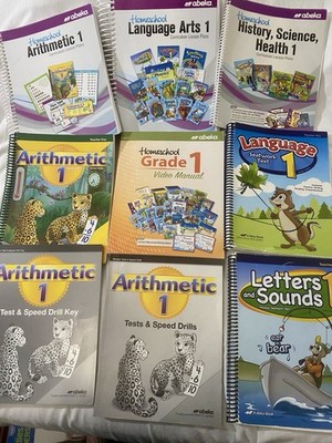 Abeka Homeschool Grade 1 Bundle Arithmetic + Language Arts + Video Manual (9pc)