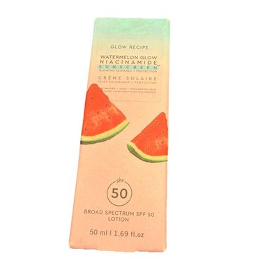 Glow Recipe Watermelon Glow Niacinamide Sunscreen SPF 50, 1.69 fl oz/50 ml NIB