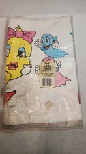 Ms. Pac-Man Table Cover Party Supplies 1982 Reed Vintage 52x96in NEW Damaged
