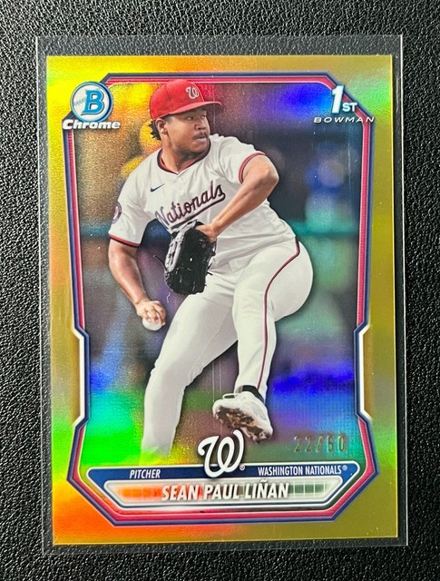 2026 Bowman Chrome - SEAN PAUL LINAN 1st Bowman Gold /50 #BCP-26 SSP