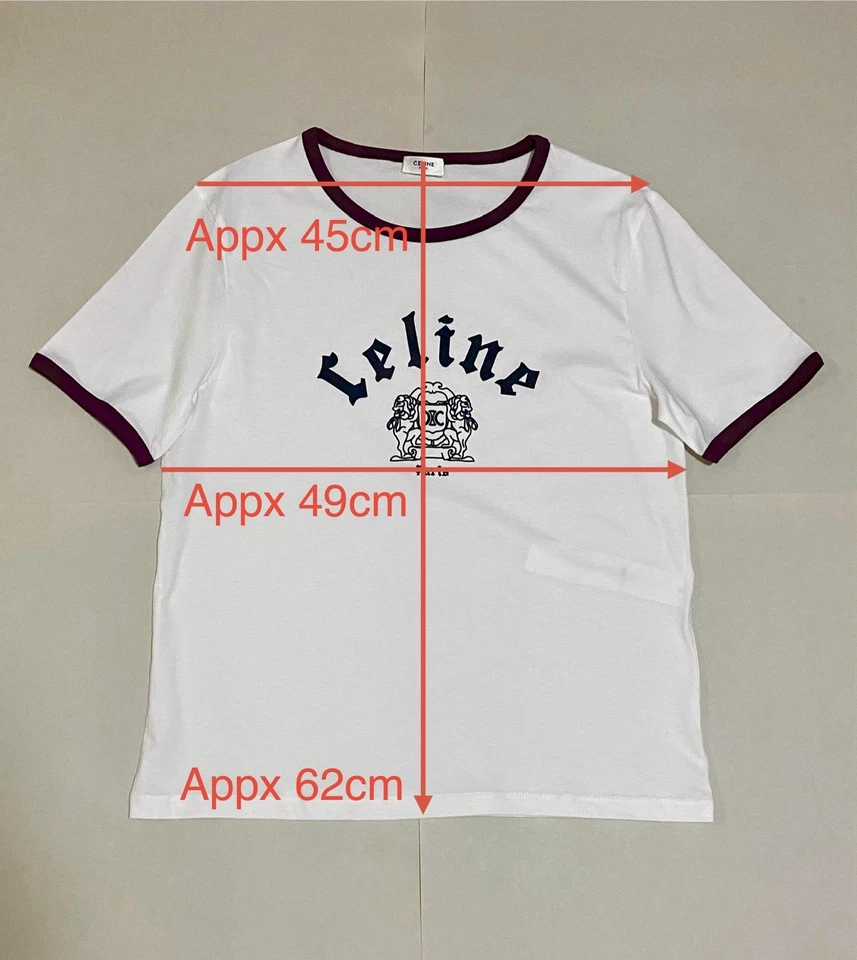 Camiseta CELINE Paris Jersey Algodón Blanco Talla Mediana Foto 3 de 4