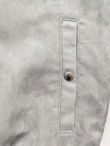 ​Banana Republic Mens Vegan Faux Suede Bomber Jacket Charcoal Gray Medium image 6