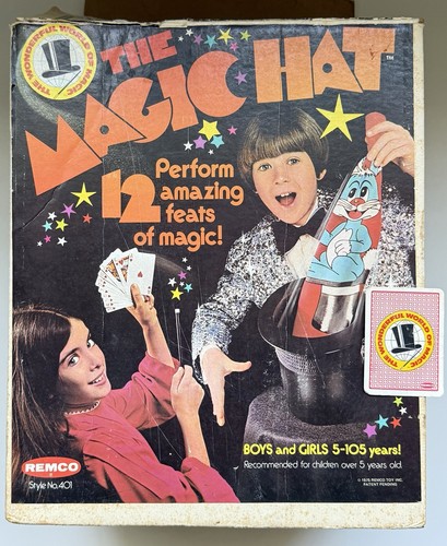 Vintage 1975 Remco The Magic Hat BOX ONLY, Original Owner