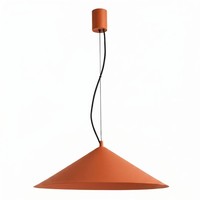 LED Pendelleuchte Ockerrot 4000 K Triac Dimmbar Ø50 Cm Rund HäNgelampe Esszimmer