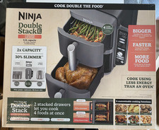 Image of Ninja Double Stack XL Air Fryer Dual Zone 9.5L SL400UK ✅ New Sealed 🚚 Fast Ship