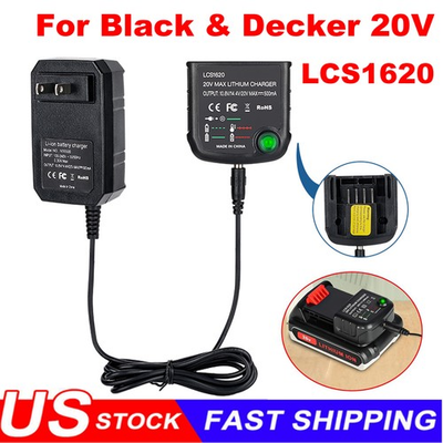 #ad #ad LCS1620 Charger for Black and Decker 20v max Charger 20V Lithium Battery LBXR20 $13.99