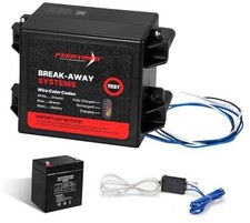 LED Test Trailer Brakes Breakaway Kit with Battery and Switch, Side Load
