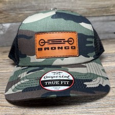 Ford Bronco Foam Camo Trucker Leather Patch Hat