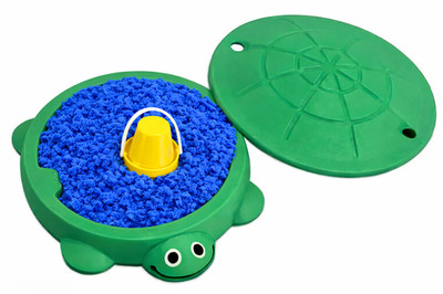 TURTLE SAND BOX fits young Barbie Dolls w/ colored Squeezy Sand