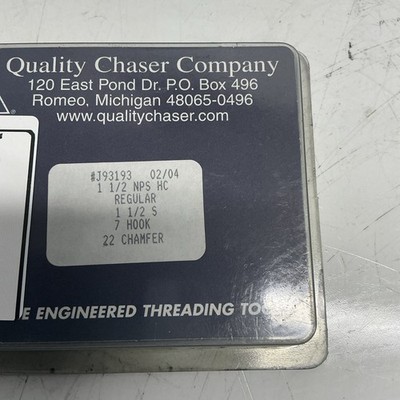 Quality Chaser Company J93193 Threading Tools. W-421