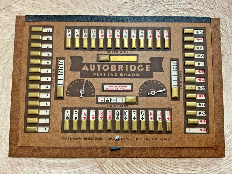 AUTOBRIDGE PLAYING BOARD NEWCRAFT ADVANCED SERIES  SHEET WITH BRASS SLIDES  - Image 2 of 4