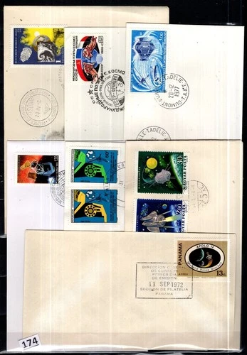 /// HUNGARY, PANAMA, TAAF 1972 - 7 FDC - SPACE