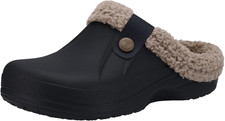 Classic Fur Lined Clogs Waterproof Winter Fuzzy Slippers for Women Men Indoor an