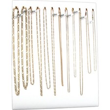12 Hook White Chain Necklace Display Jewelry Easel Set of 2