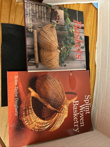 SPLINT WOVEN BASKETRY - LOT of 2 BOOKS - NICE BOOK