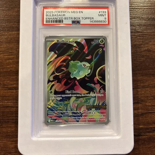 MINT PSA 9 Bulbasaur #133 Stamped | Mega Evolution Enhanced | Pokémon 2025