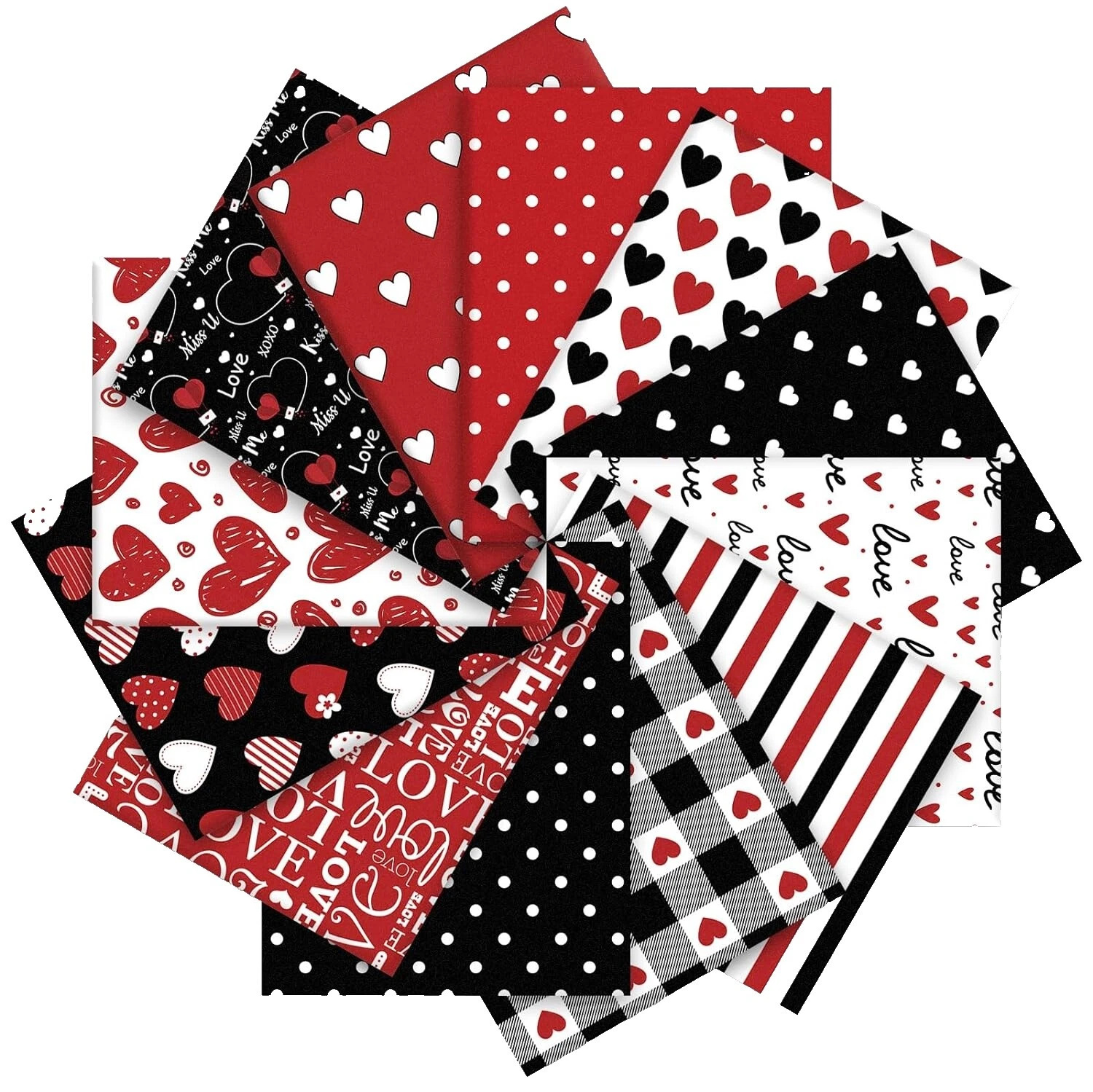 Fat Quarters, Bundles Cotton Checked Craft Fabrics