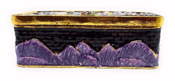 Juego de candelabros de viaje pintados a mano esmalte en peltre con cristales de Swarovski Foto 3 de 3