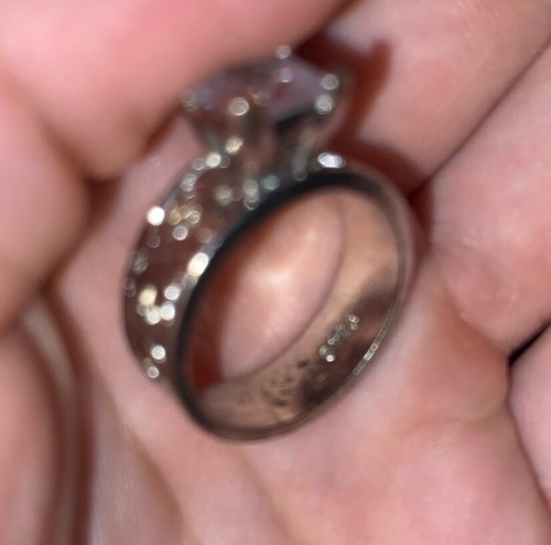 Western scroll pattern rings .925 Lot of 2 cubic zirconia READ DESCRIPTION - Picture 4 of 4