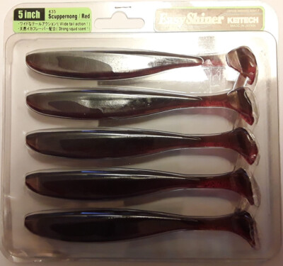 Keitech Easy Shiner 5'' Weichplastikköder 435 Scuppernong/Farbe Rot