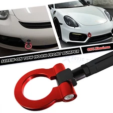 Aluminum Red Sport Racing Style Tow Hook Bar For Porsche Panamera 1st 2010-2016