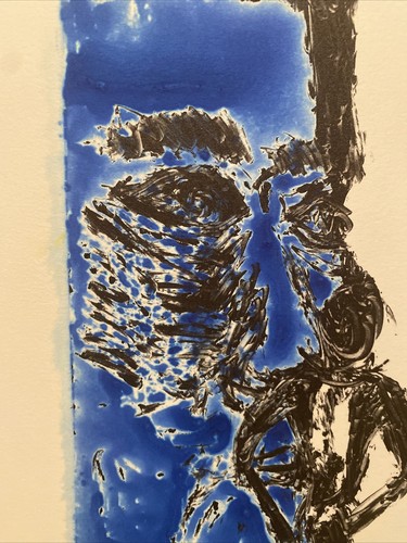 STEVE POMEROY 1986 ABSTRACT MODERNIST FIGURE WITH PORTRAIT STUDY COLORED ETCHING - Afbeelding 6 van 14
