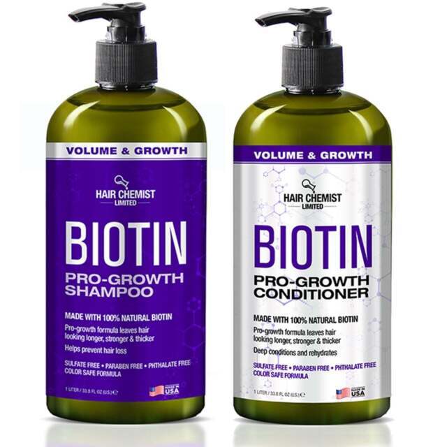 Hair Chemist Biotin Pro-Growth Shampoo & Conditioner Set - 33.8oz