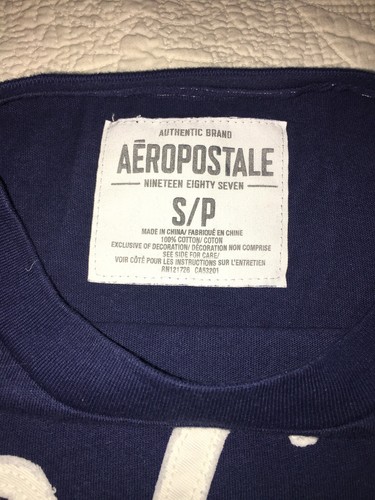 Aeropostale T Shirt So Cali Custom Aero Boards Navy Blue SMALL Mens 38” Paddle - Picture 5 of 7