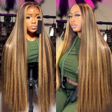 30 40 Inch 4/27 Straight 13x4 Lace Front Human Hair Lace Frontal Wig for Women