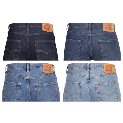 Levi's 501 Original Fit Straight Leg Button Fly 100% Cotton Men's Jeans
