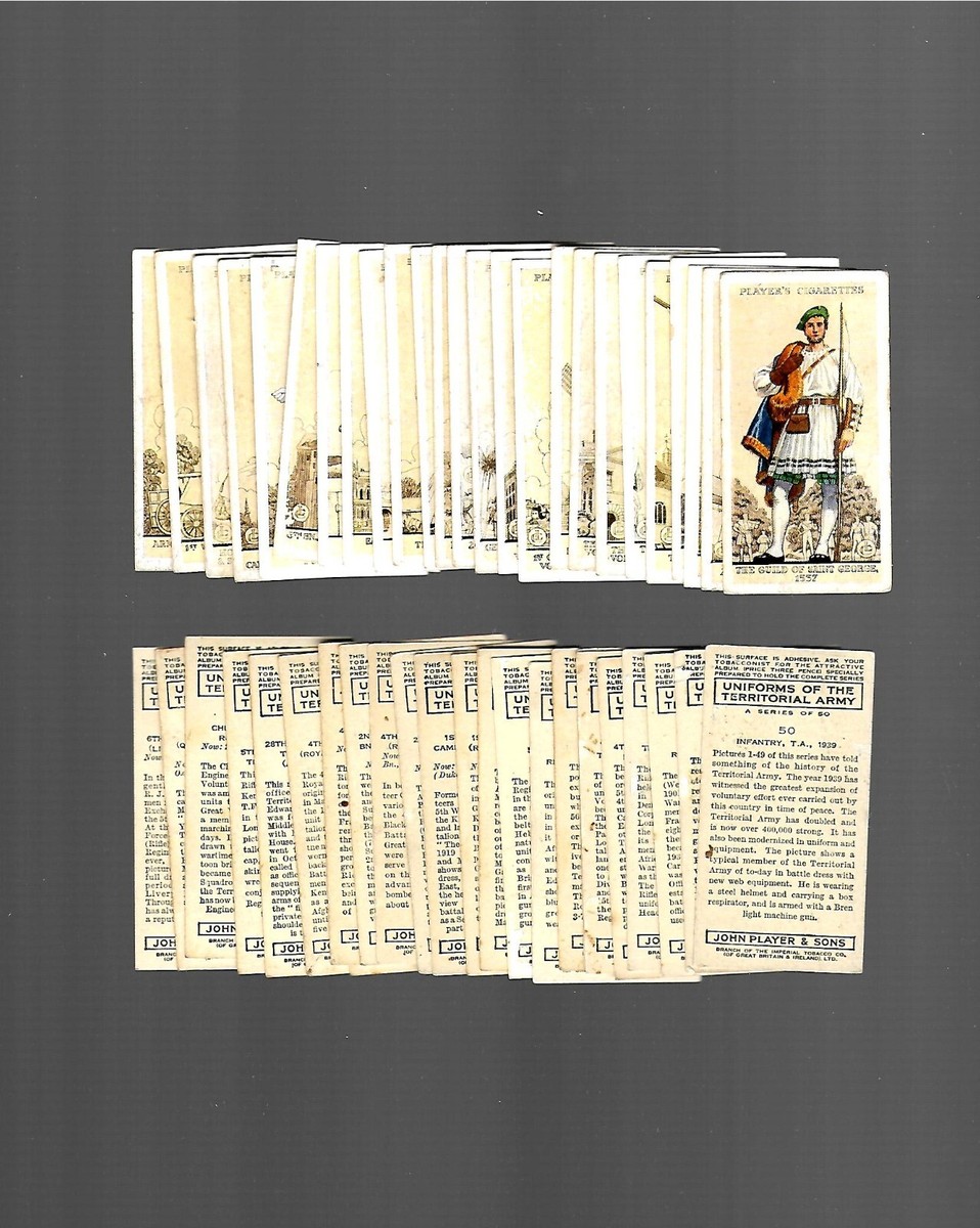 CIGARETTE CARDS. Various Trade & Tobacco Issuers. MILITARY. (4 Complete  Sets)