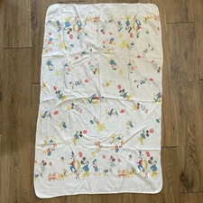 VTG Walt Disney Productions Baby Blanket Mickey Mouse and Friends