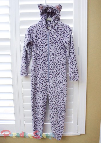 *Joyfolie* Meow Sleeper/Romper in Lavender Cheetah, size 10 years - FAST SHIP!