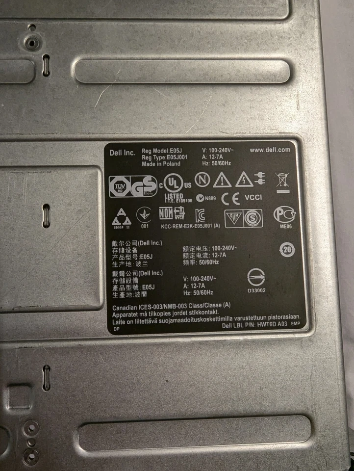 Dell EqualLogic SAN Storage PS6100 iSCSI 1GbE 4U 24x LFF - Bild 3 von 4