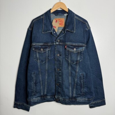 NWT Levi's Men's Trucker Jacket In Colusa Medium Wash Denim Size X-Large