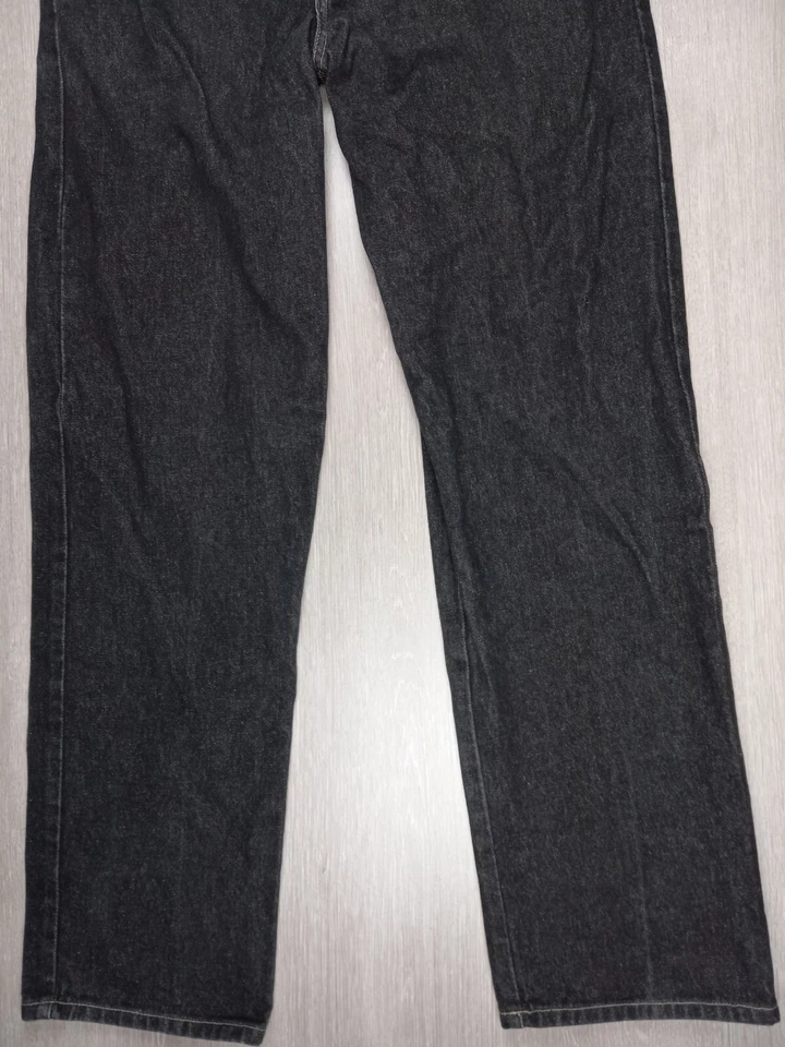 VTG Guess 33x34 (32x33) American Tradition Loose Straight Black Denim Jeans - Image 2 of 4