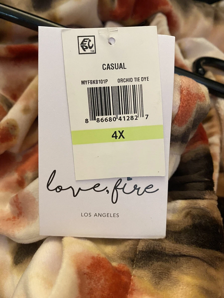 Love Fire Clothing Tie Dye Sweatpants Plus Size 4X Very Soft