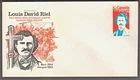 Canada #515 Louis Riel 6¢ 1970 Cole Cover FDC Unaddressed/Missing Cancel Variety