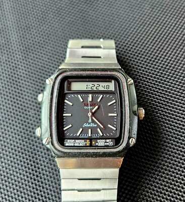 Seiko James Bond Silver Wave H357-5120 Men's Watch vintage Digital