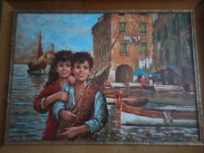 Quadro autografato olio su tela Salvadori