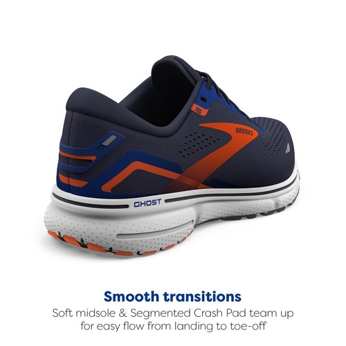 Brooks Herren Ghost 15 Neutral Laufschuh - Peacoat/Orange/Surf The Web - 11,5 M - Bild 3 von 6