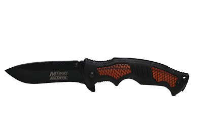 MTech USA Taschenmesser Angelmesser Aluminium Black mit roten Pakkawood(1532/203